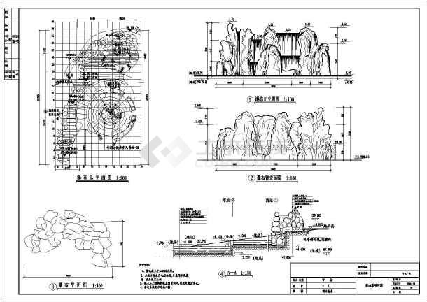 某地馨苑居住区园林绿化景观施工图_cad图纸下载-土木