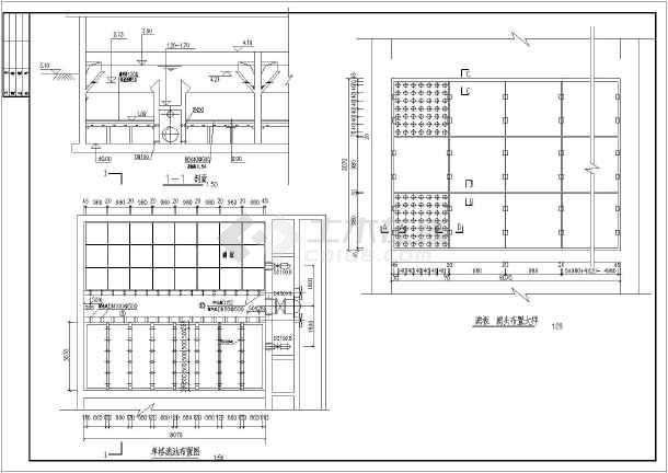 污水处理厂v型滤池整套工艺施工图