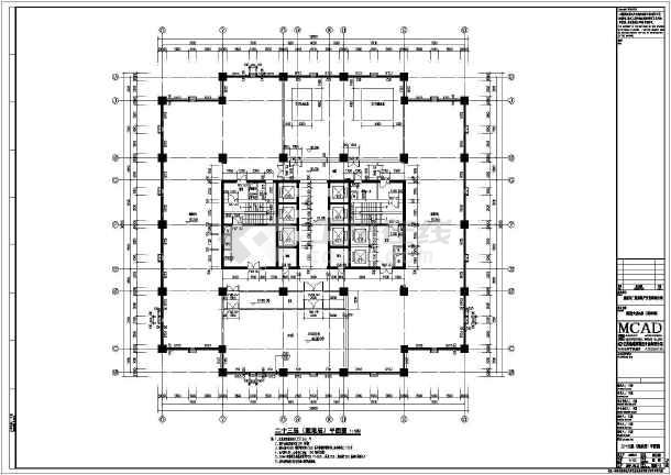盐城市36层框架剪力墙结构城南大厦办公大楼建筑施工图_cad图纸下载-土木在线