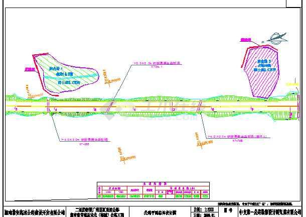 二广高速(常安段)道路平面图设计图