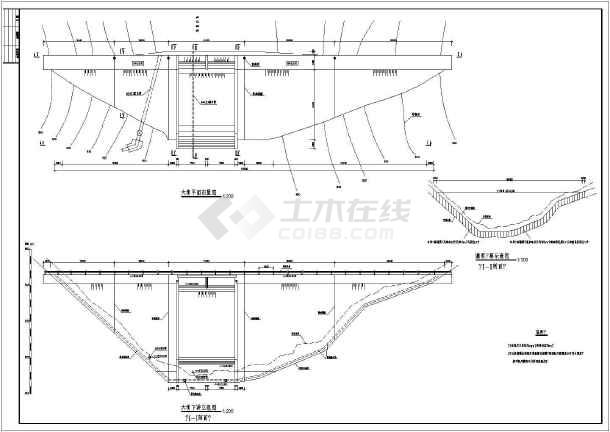 某水利工程混凝土重力坝结构布置图图片3
