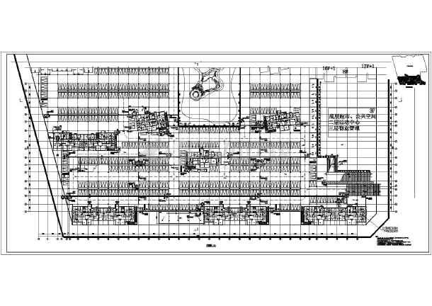 汉邦景城小区单层地下车库建筑设计施工图
