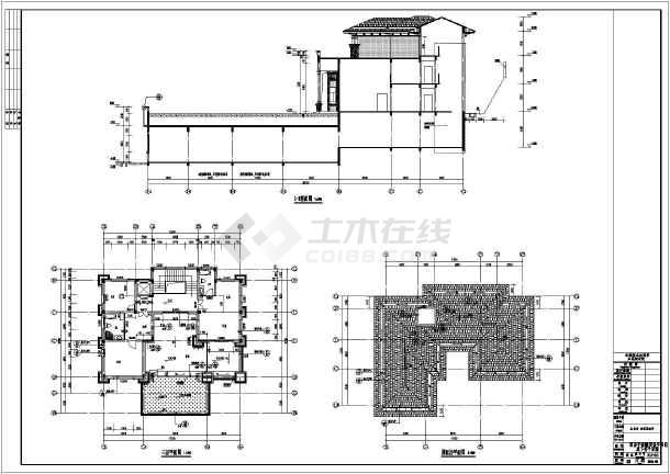 独栋别墅建筑施工图,图纸内容包括:建筑设计说明,地下室平面图,一层