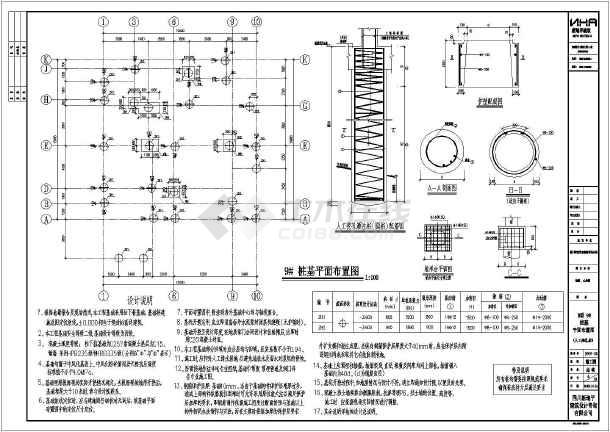 某地两层桩基础异形柱框架结构别墅结构施工图