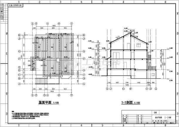本图纸为13x13.2 三层别墅坡屋面建筑施工图,因地制宜仅供参考.