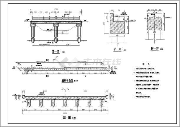 图纸 水利工程设计图 公路桥梁 桥梁工程 某跨度18m宽12m板式桥结构