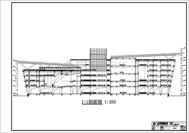 广州六层框架结构青少年宫建筑设计方案图_c