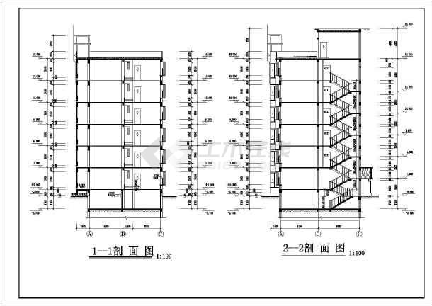 某地6层框架结构住宅楼建筑设计施工图