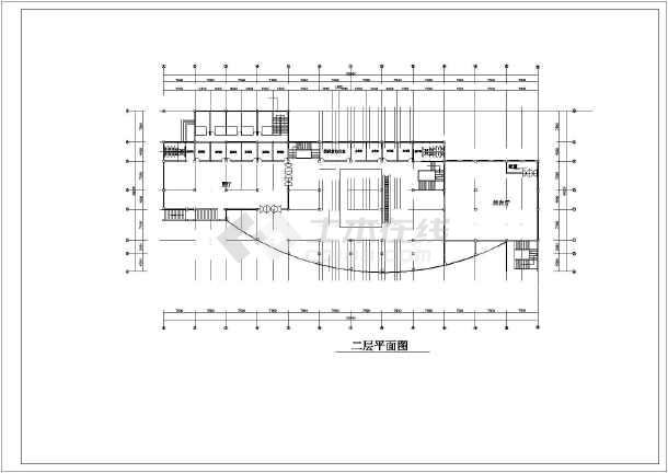 小型展览馆建筑设计图(含平面图、立面图、剖
