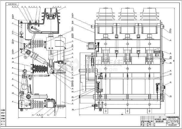 成套厂各类开关柜元件结构图及设计资料_cad