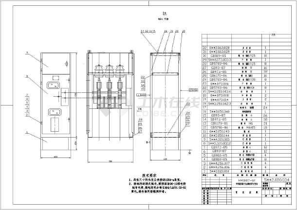 成套厂各类开关柜元件结构图及设计资料_cad