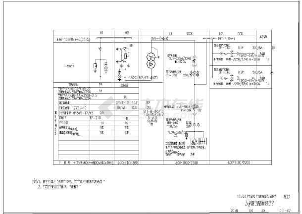 10kv用户配电工程电气设计施工图箱式变电站