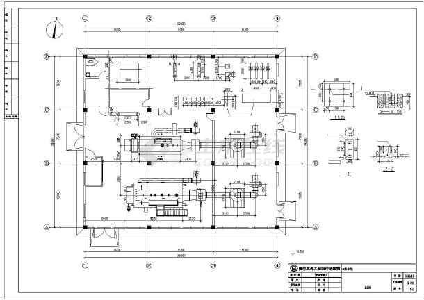 10吨重量锅炉房设计施工cad竣工图