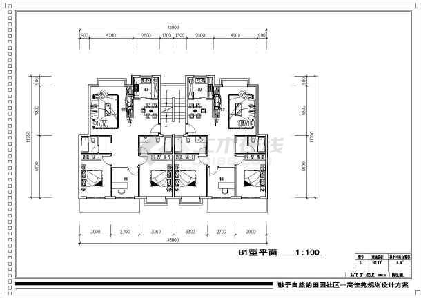 高佳苑小区户型建筑设计平面图