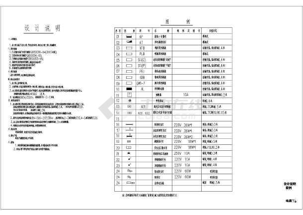 某人防车库电气设计图(含设计说明)