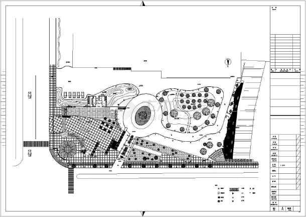 某中心广场景观设计图(绿化,停车场,结构)