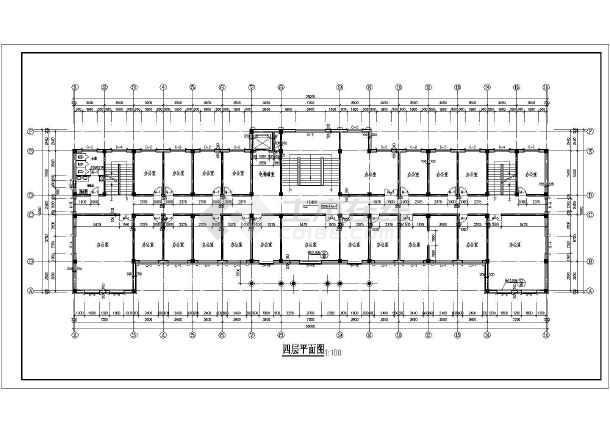 某地区五层仿古风格办公楼建筑设计施工图