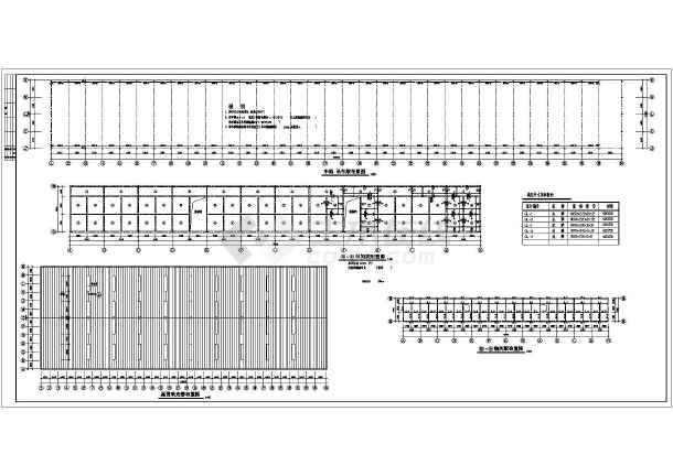 24米跨度钢结构厂房结构施工图_cad图纸下载