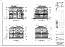 某农村三层砖混结构别墅建筑设计施工图