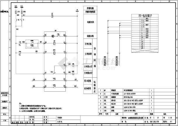 各种低压仪表框架断路器回路图