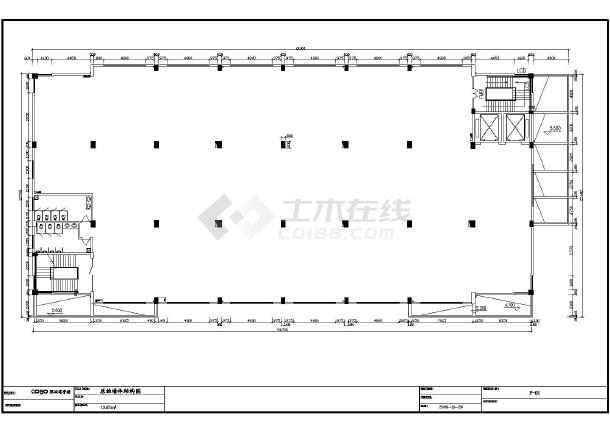 框架结构大型办公室装饰设计施工图纸_cad图