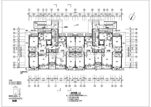 某地18层纯剪力墙住宅建筑平面设计图纸