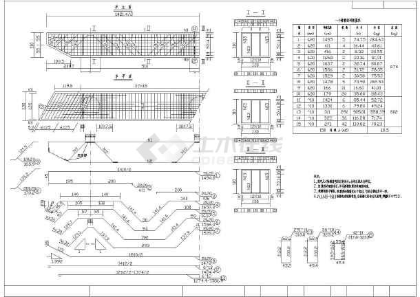 某桥梁工程桥墩盖梁结构钢筋设计图