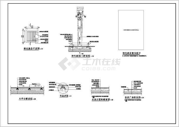 南方某滨海沙滩景观的全套施工图纸