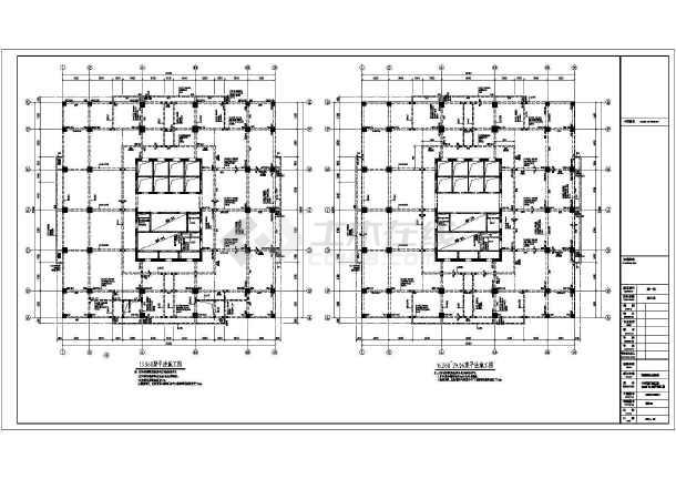 新疆某框架核心筒结构小区住宅楼结构设计施工图