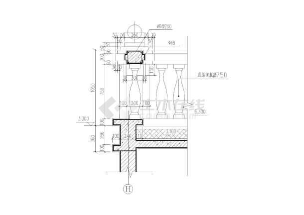 栏杆及阳台节点大样图(建筑cad图纸)