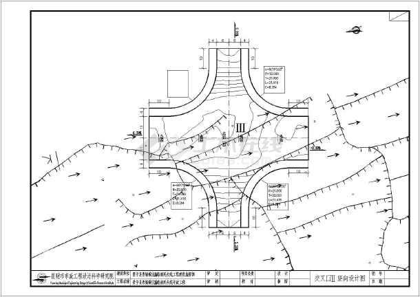 山西某城市道路设计施工图纸,包含平面,剖面,各个节点的计算书