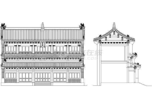 两层楼,硬山建筑,三层檐子不多见,剖面与原建筑有点不一样,需要的请