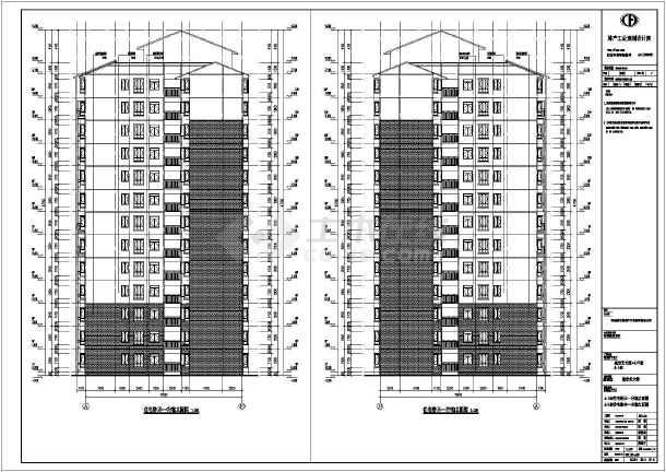 某地5套高层住宅楼建筑施工图及总平面图布置