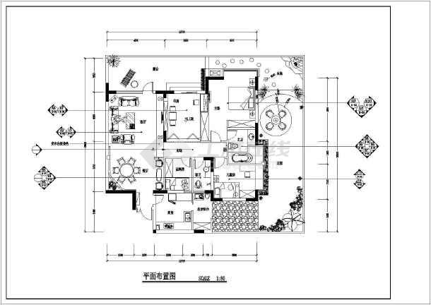 某地高层剪力墙结构住宅(三居室)室内装修设计方案图