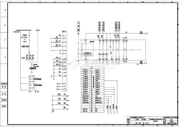 电容柜控制原理图,图纸共有20张,为mns低压配电柜各环节的二次原理图