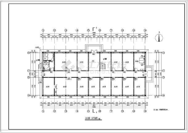 【唐山】简洁工业厂房及办公楼建筑施工图图片1