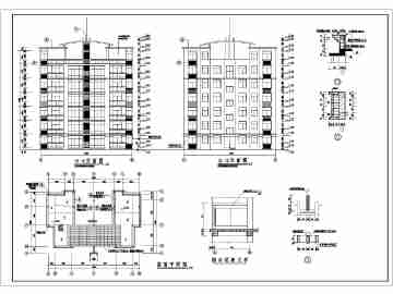 某地六层框架结构住宅楼全套设计施工图纸