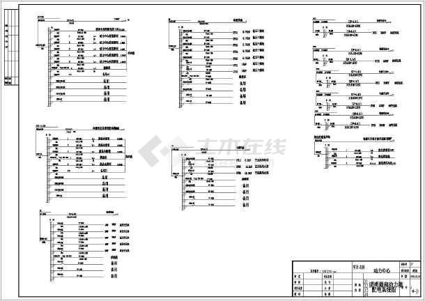 某车间从动力到配电箱配电图及布置全套图