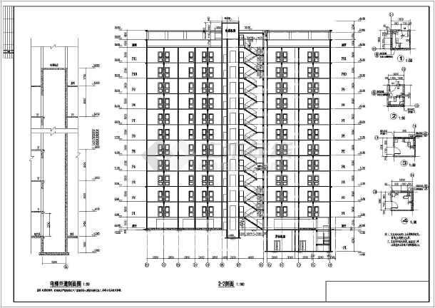 各层平面图,屋顶平面图,地下层平面图,各立面图,各剖面图,电梯井大样