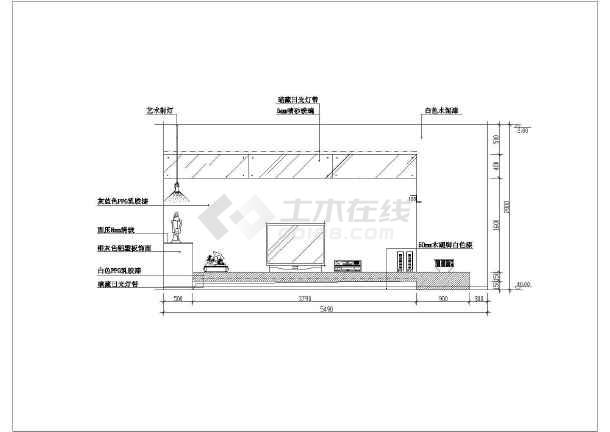 各种类型常用电视墙的做法及大样图画法