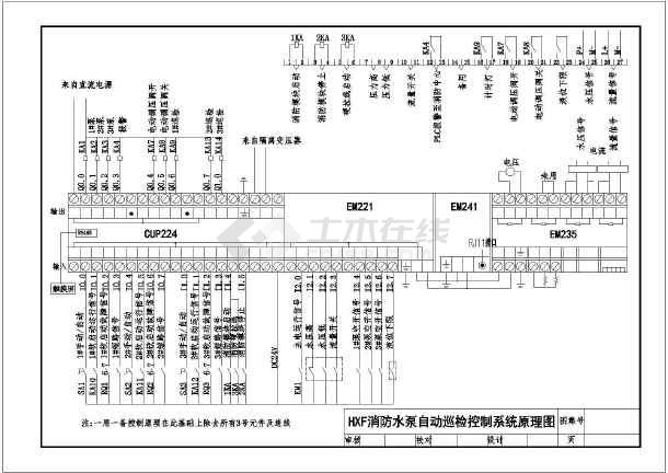 hxf消防水泵自动巡检柜原理设计图纸