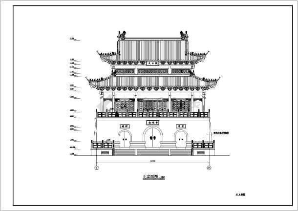 某框架结构寺庙建筑结构全套施工图纸