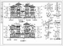 【湖南】某小区三层连拼别墅建筑设计施工图
