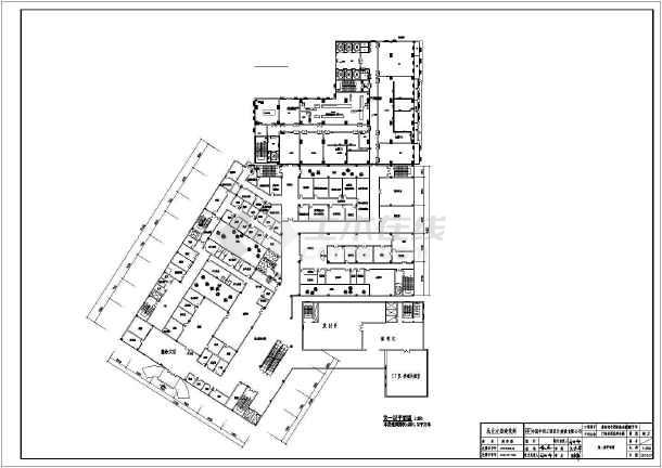 医院门急诊医技综合楼建筑方案设计图,图纸内容包含:地下负二层平面图