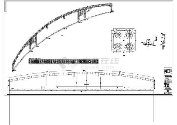 贵州毕节380米成弯圆弧形拱结构桥施工图图片1