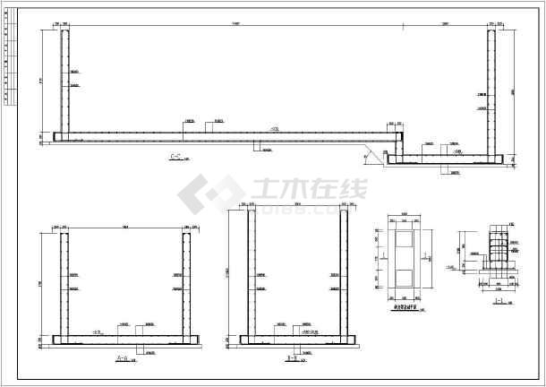 某大型专业混凝土搅拌站设备基础施工图纸图片3