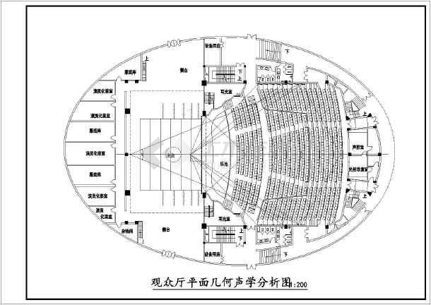 某地三层框架结构影剧院建筑设计方案图纸