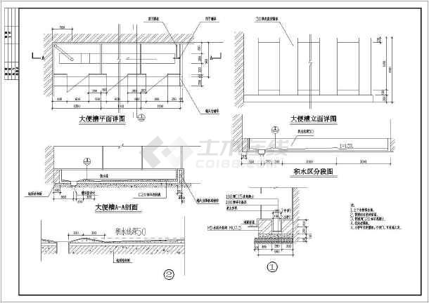 【厦门】某小区公共厕所建筑施工图图片3