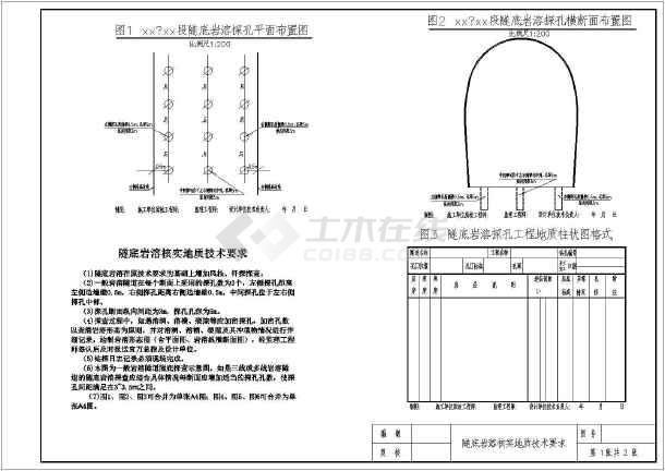 某隧道基底钎探标准施工图