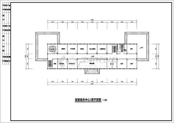 该工程为某古建风格旅游服务中心建筑方案设计,图纸内容包含:各层平面